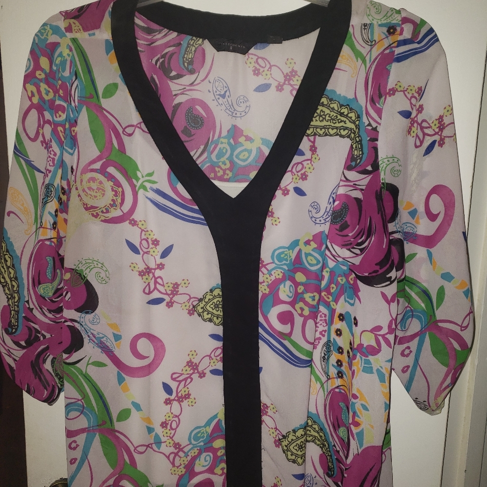 Sheer Paisley Floral Investments Blouse